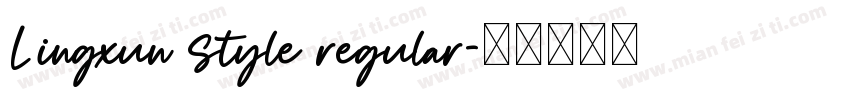 Lingxun style regular字体转换